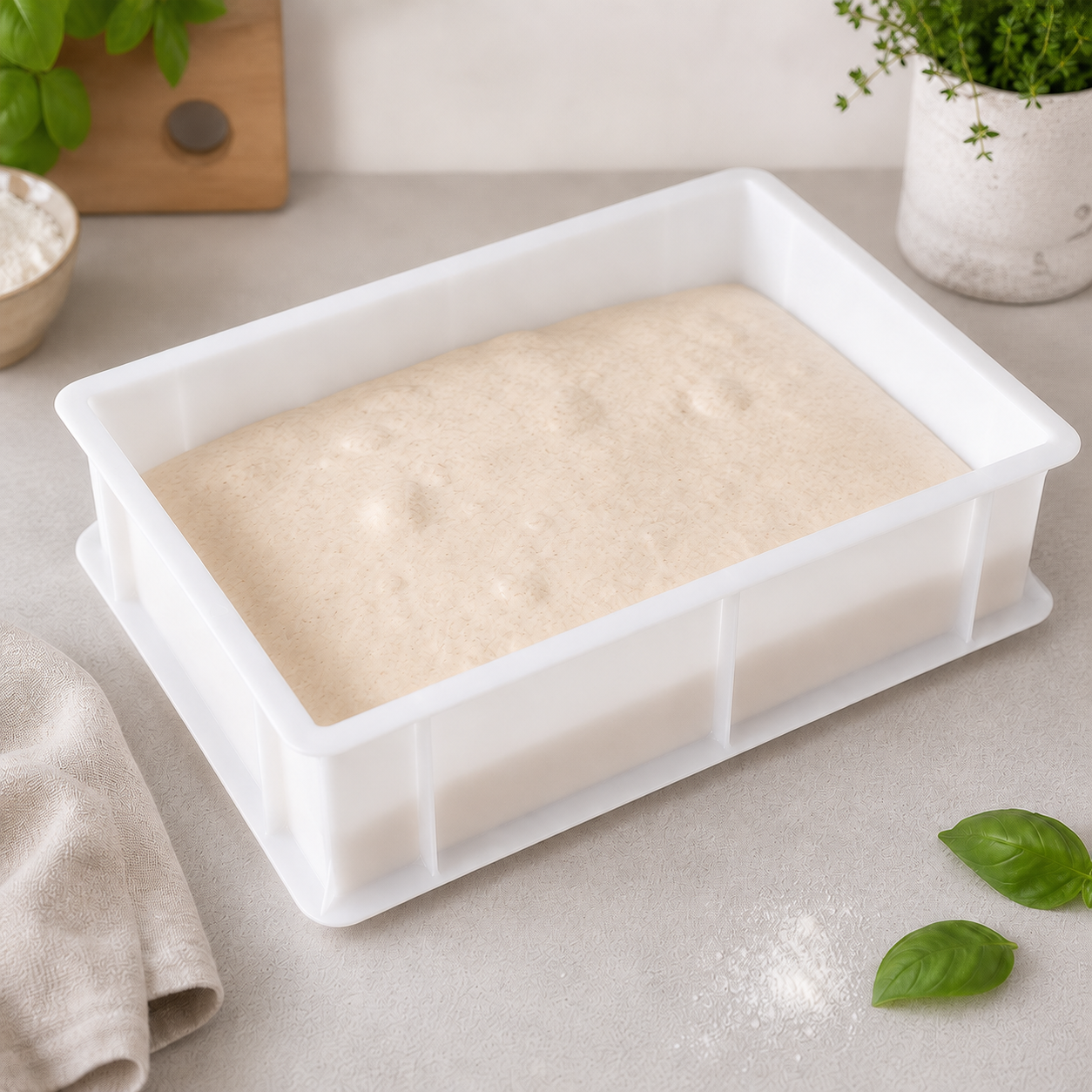 Bulk fermentation in dough proofing box