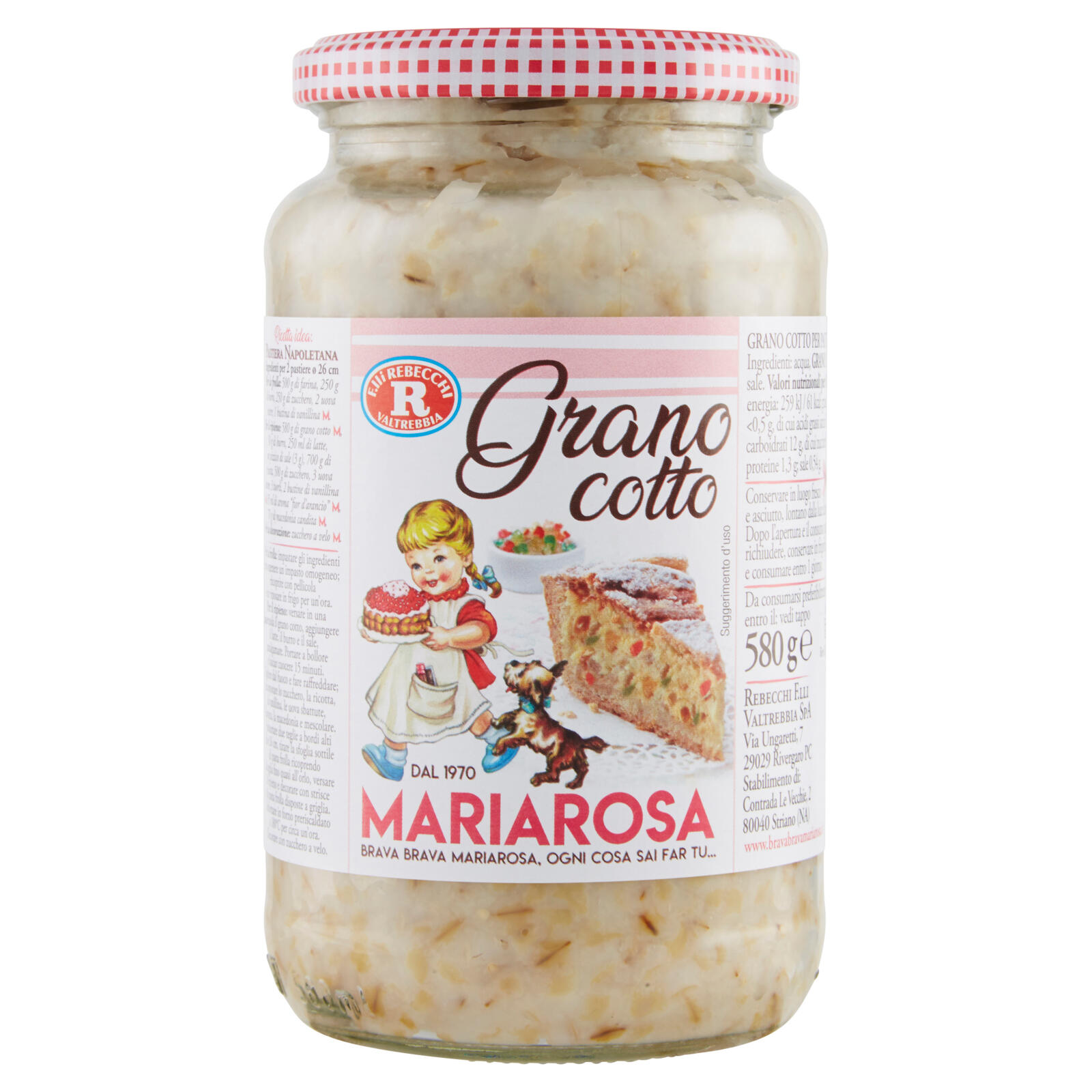 Mariarosa Grano Cotto - Blé cuit Mariarosa (Grano Cotto) – 580g