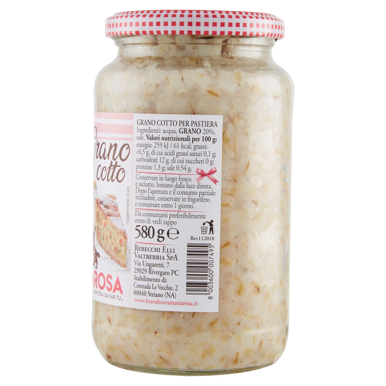 Mariarosa Grano Cotto - Blé cuit Mariarosa (Grano Cotto) – 580g